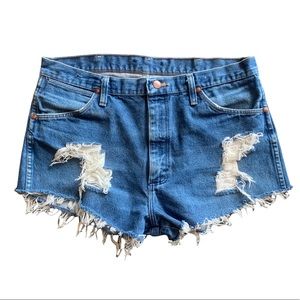 Vintage Wrangler High Waist Denim Cut Off Shorts